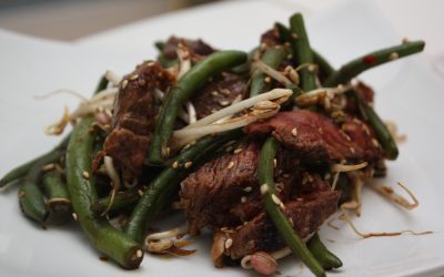 Salade de haricots verts et de boeuf à l’asiatique